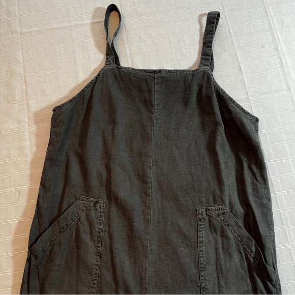 Universal Thread Charcoal Linen Blend Lagenlook Overalls Women's Small - Picture 6 of 8